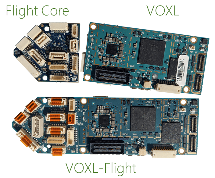 VOXL-Flight compared with VOXL and Flight Core